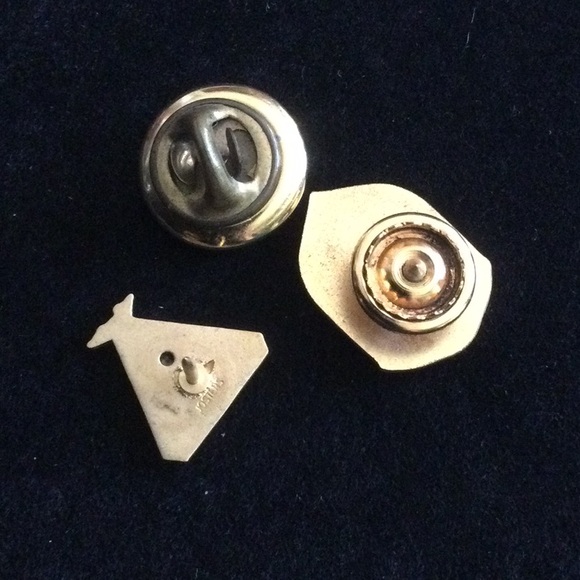 3 Antique Pin or Tie Tacks Possibly Gold & Diamond - Picture 3 of 6